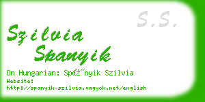 szilvia spanyik business card